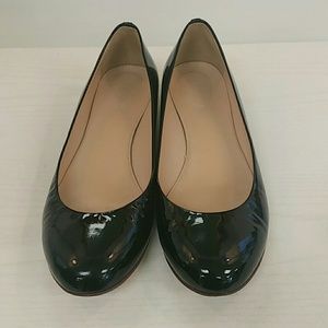 J. Crew black patent flats